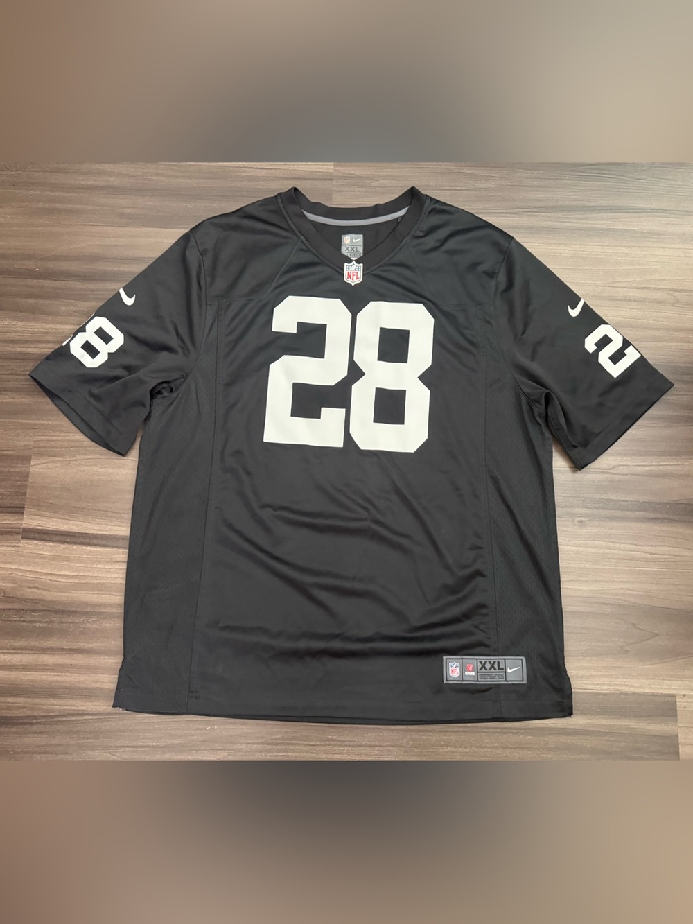 Nike Las Vegas Raiders Josh Jacobs #28 NFL On Field Game Home Jersey Men’s 2XL